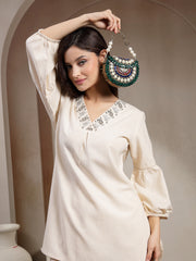 Metal Mirage Concentric Motif Embellished Clutch