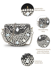 Metal Mirage Mosaic Clutch