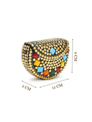 Metal Mirage Mosaic Clutch