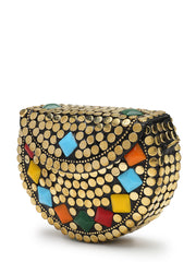 Metal Mirage Mosaic Clutch