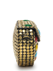 Metal Mirage Mosaic Clutch