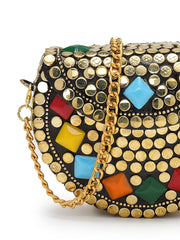Metal Mirage Mosaic Clutch