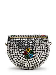 Metal Mirage Studs Mosaic Clutch