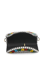 Metal Mirage Studs Mosaic Clutch