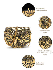 Metal Mirage Mosaic Clutch