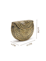 Metal Mirage Mosaic Clutch