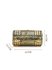 Metal Mirage Mosaic Clutch