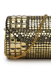 Metal Mirage Mosaic Clutch