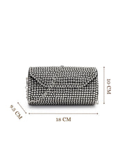 Metal Mirage Studded Mosaic Clutch