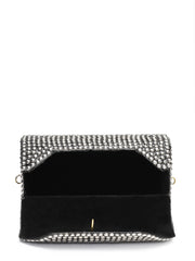 Metal Mirage Studded Mosaic Clutch