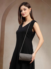 Metal Mirage Studded Mosaic Clutch