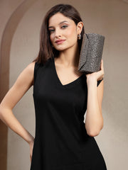 Metal Mirage Studded Mosaic Clutch