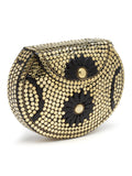 Mosaic Embellished Metal Clutch