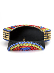 Mosaic Embellished Metal Clutch