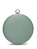 Anekaant Adorn Sage & Multi Floral Embellished Faux Silk Clutch