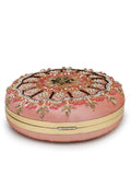 Anekaant Adorn Sage & Multi Floral Embellished Faux Silk Clutch