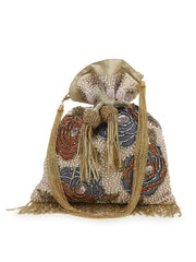 Dangle Floral Embellished Potli with signature gift box | Wedding Gift for Women