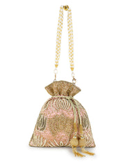 Dangle Floral Embellished Wedding Favor Potli Set of 10 | The Perfect Bridesmaid Keepsake