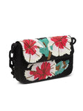 Coffer Floral Embellished Faux Silk Clutch