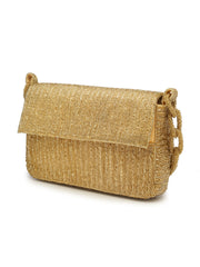 Coffer Striped Embellished Clutch with signature gift box | Wedding Gift for Women