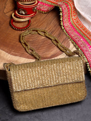 Coffer Striped Embellished Clutch with signature gift box | Wedding Gift for Women