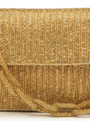 Coffer Striped Embellished Clutch with signature gift box | Wedding Gift for Women