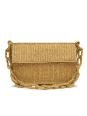 Coffer Striped Embellished Clutch with signature gift box | Wedding Gift for Women