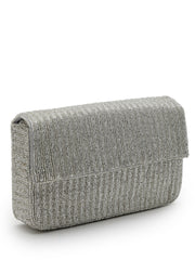 Coffer Striped Embellished Clutch with signature gift box | Anniversary Gift for Her