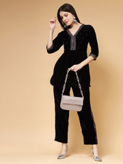 Coffer Striped Embellished Clutch with signature gift box | Festive Gift for Women