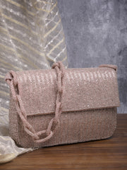 Coffer Striped Embellished Clutch with signature gift box | Festive Gift for Women