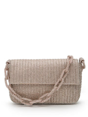 Coffer Striped Embellished Clutch with signature gift box | Festive Gift for Women