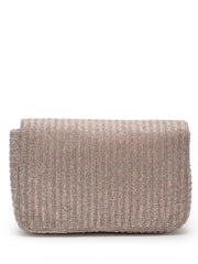 Coffer Striped Embellished Clutch with signature gift box | Festive Gift for Women