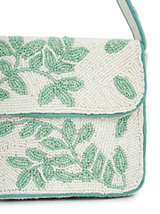 Beaded Botanica Cotton Botanical Beaded Canvas Clutch
