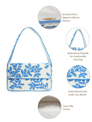 Beaded Botanica Cotton Botanical Beaded Canvas Clutch