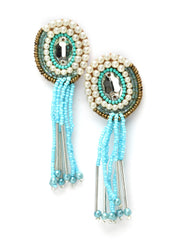 Outre Circular Handcrafted Drop Earrings