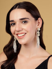 Outre Eardrop Shaped Handcrafted Drop Earrings
