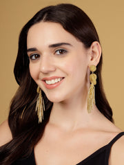 Outre Eardrop Shaped Handcrafted Drop Earrings