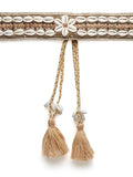 Boho Shell Work Embellished Canvas Handmade Belt