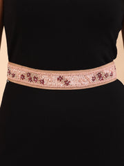 Lush Floral Sequinned Cotton Handmade Belt