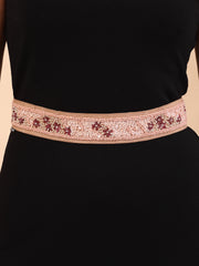 Lush Floral Sequinned Cotton Handmade Belt
