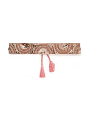 Boho Sequin Embellished Canvas Handmade Belt