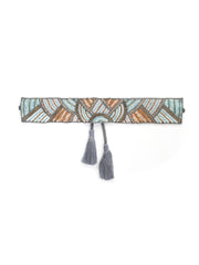 Boho Sequin Embellished Canvas Handmade Belt