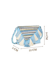 Geomat Cotton Striped Jacquard Sling Bag