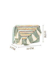 Geomat Cotton Striped Jacquard Sling Bag