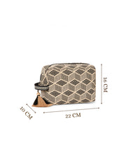 Tribal Cotton Canvas Diamond Jacquard Travel Pouch