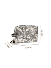 Tribal Cotton Canvas Toile Jacquard Travel Pouch