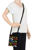 La Borsa Graphic Print Canvas Sling Bag
