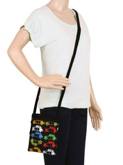 La Borsa Graphic Print Canvas Sling Bag