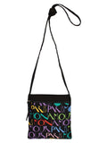 La Borsa Alphabet Print Canvas Sling Bag