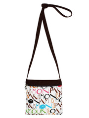 La Borsa Alphabet Print Canvas Sling Bag